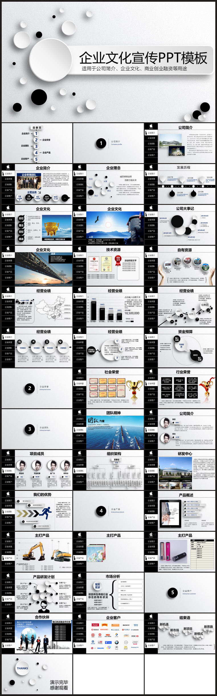 黑色芮风格微粒体大气公司简介企业介绍ppt